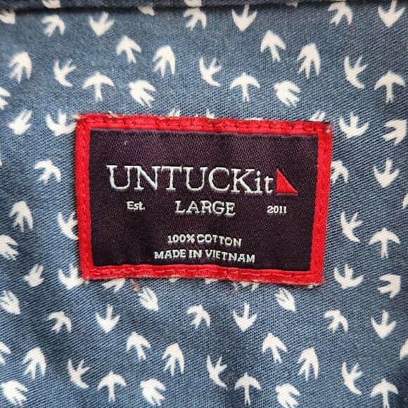 UNTUCKit Men's Short Sleeve Button-Down Shirt Size Large - Picture 5 of 5